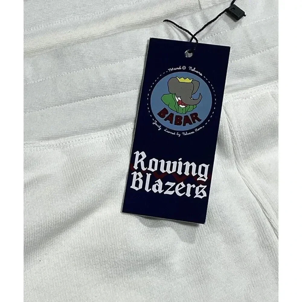 NWT Rowing Blazers x Babar the Elephant Sweatpants Cotton White Size XXL Unisex
